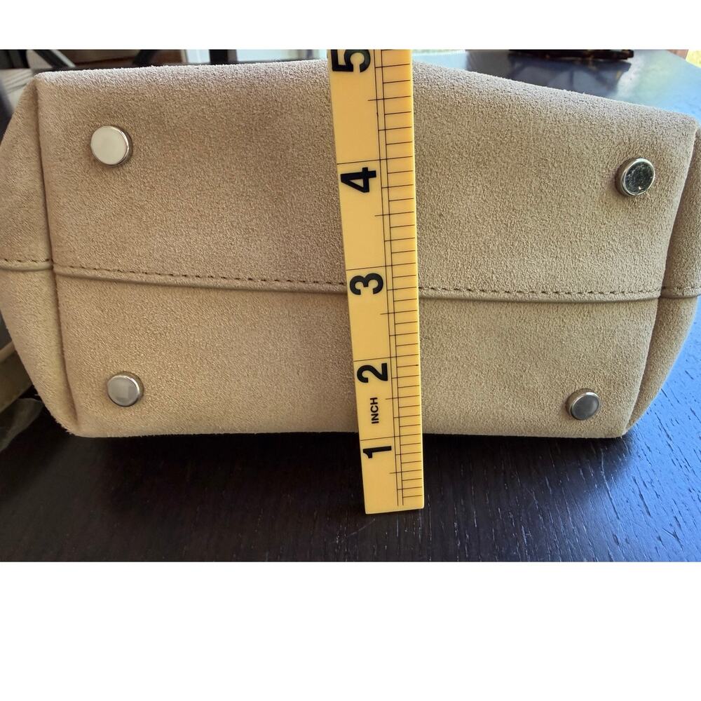 Quince Claire Italian Suede Bucket Crossbody Bag Sand Tan NWT - Picture 10 of 11